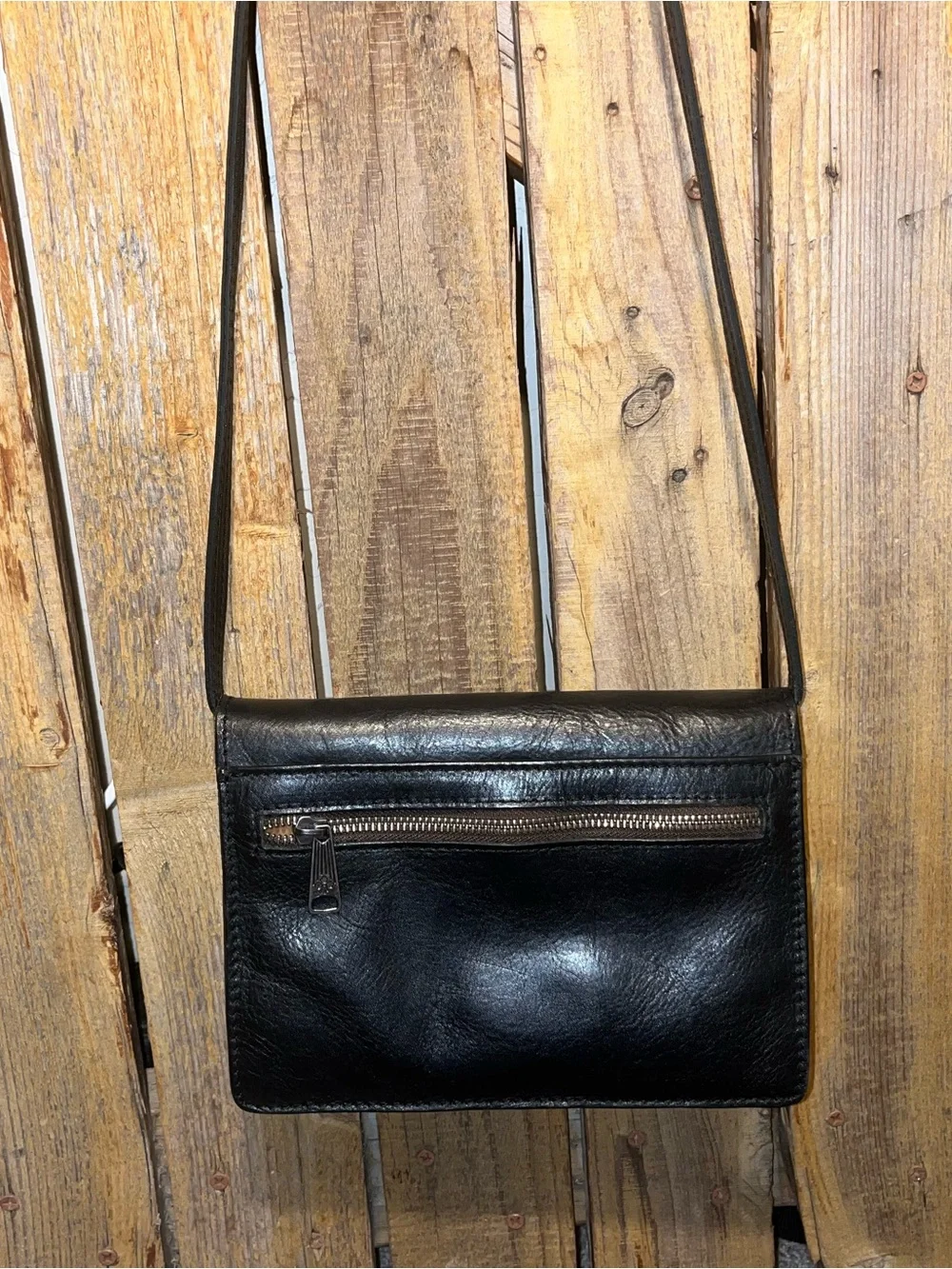 Patricia Nash Black Leather  Shoulder Bag